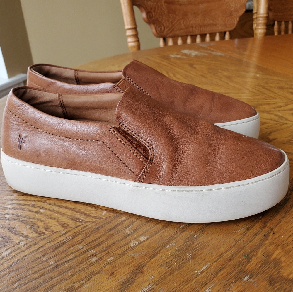 FRYE lena Leather Slip Ons.